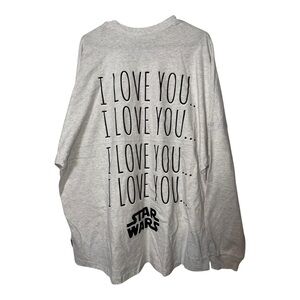 The Disney Star Wars PRINCESS LEIA "I LOVE YOU" Spirit Jersey in size 2XL / XXL